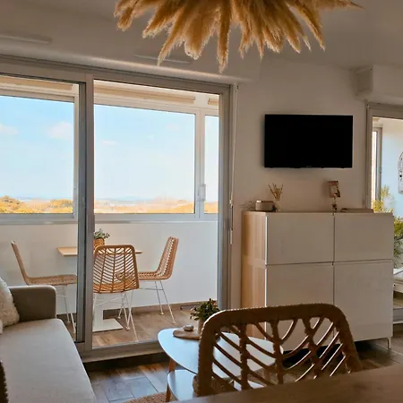 Sable & Pampas - Meuble De Tourisme 5 Etoiles - Vue Panoramique & Terrasse - Climatisation - A 200m * Карнон-Плаж