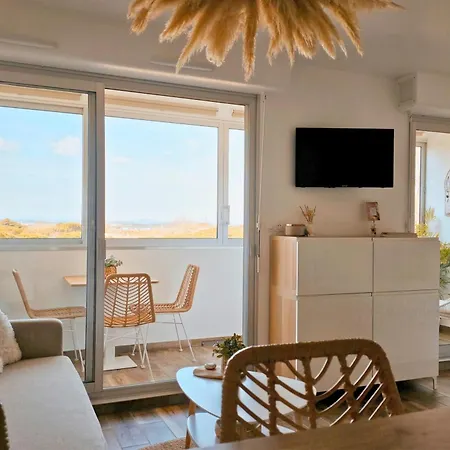 Sable & Pampas - Meuble De Tourisme 5 Etoiles - Vue Panoramique & Terrasse - Climatisation - A 200m 公寓 卡诺海滩